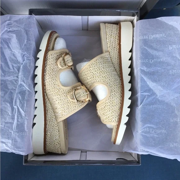 Pierre Dumas Women's Double Buckle Sandals NIB - Picture 6 of 7